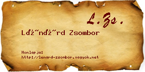 Lénárd Zsombor névjegykártya